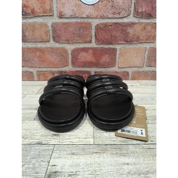 Olukai Tiare Slide Sandal Women's Size 6 Black Leather Strappy New With Tag - Picture 3 of 8